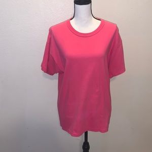 Ellemenno pink casual short sleeve shirt